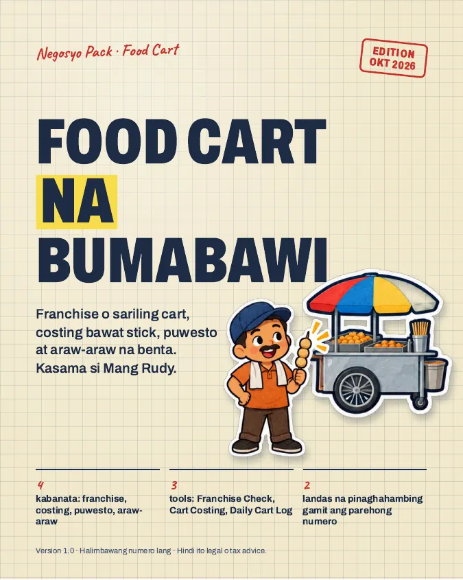 Cover ng Food Cart Pack